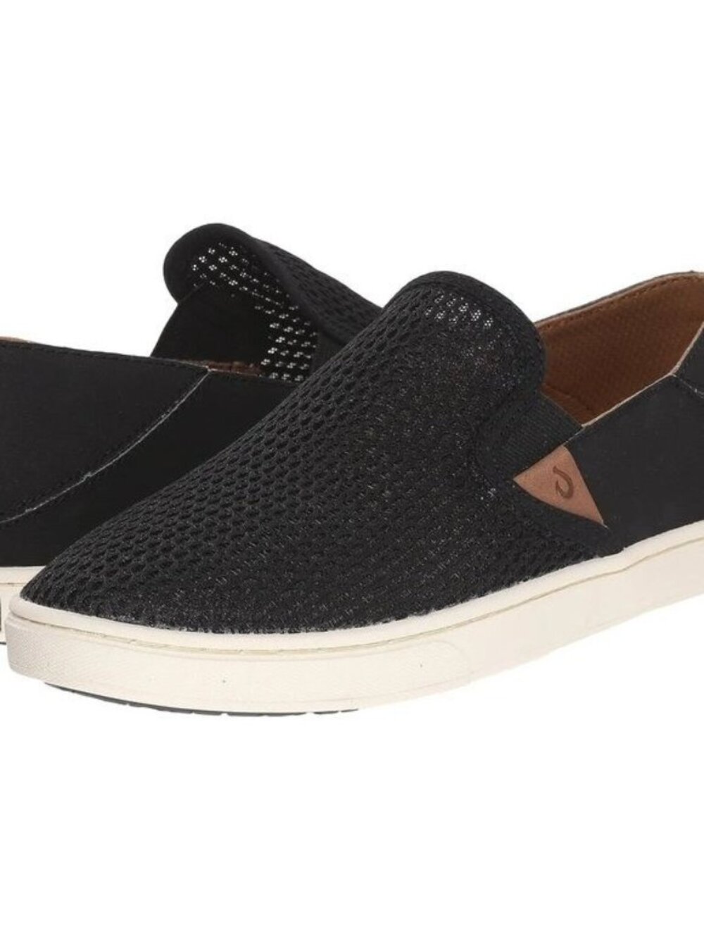 OluKai Pehuea Black Slip On Size 8.5 Flat Loafer Sneakers
